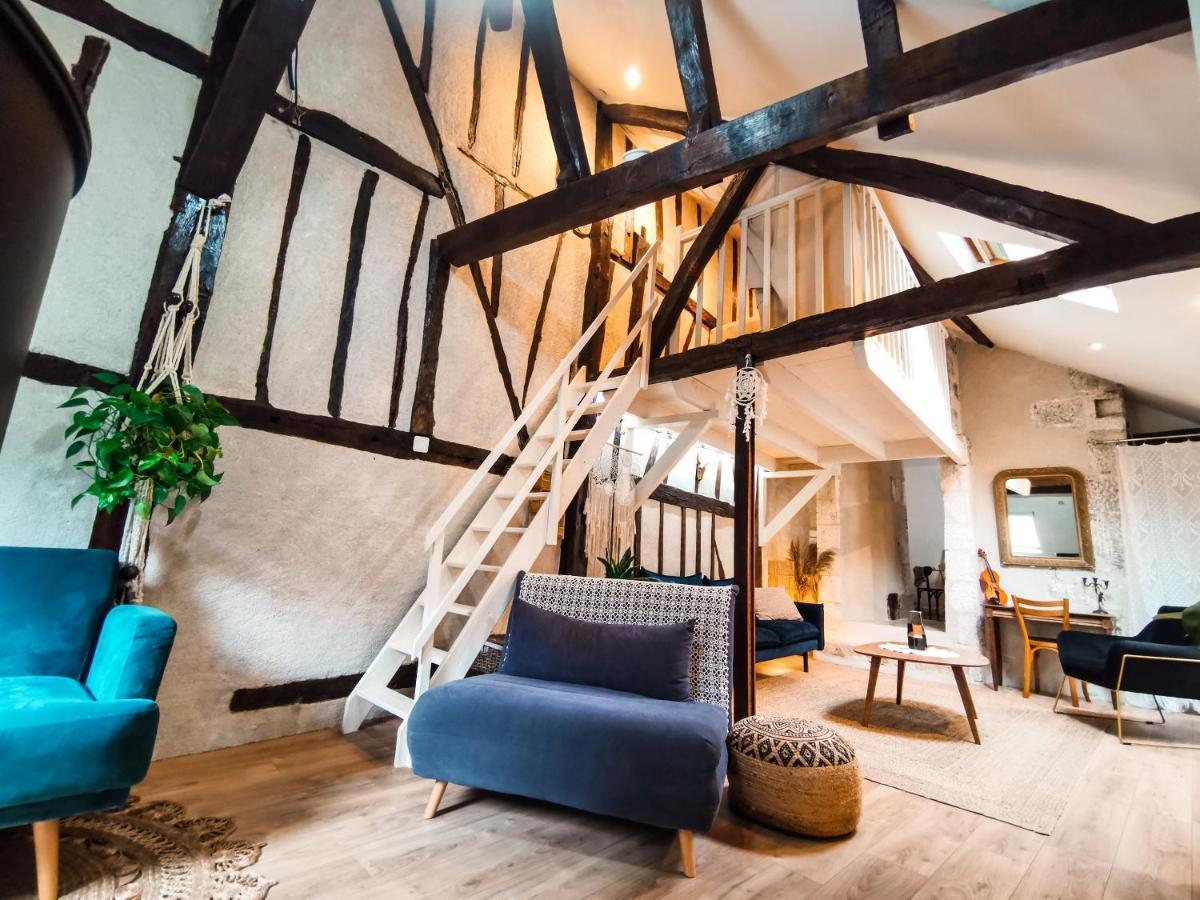 부르주 Loft Atypique Au Calme Avec Cour Privative 아파트 외부 사진